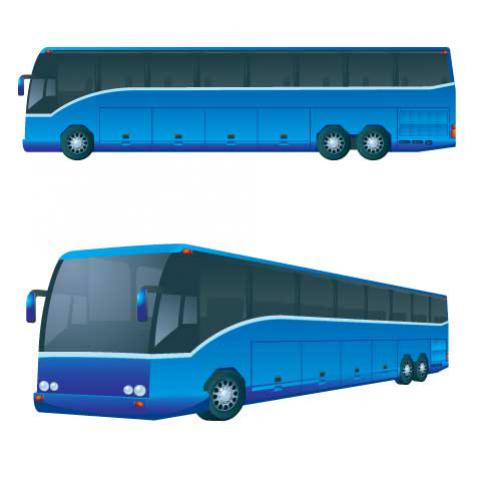 รถบัส สีน้ำเงิน